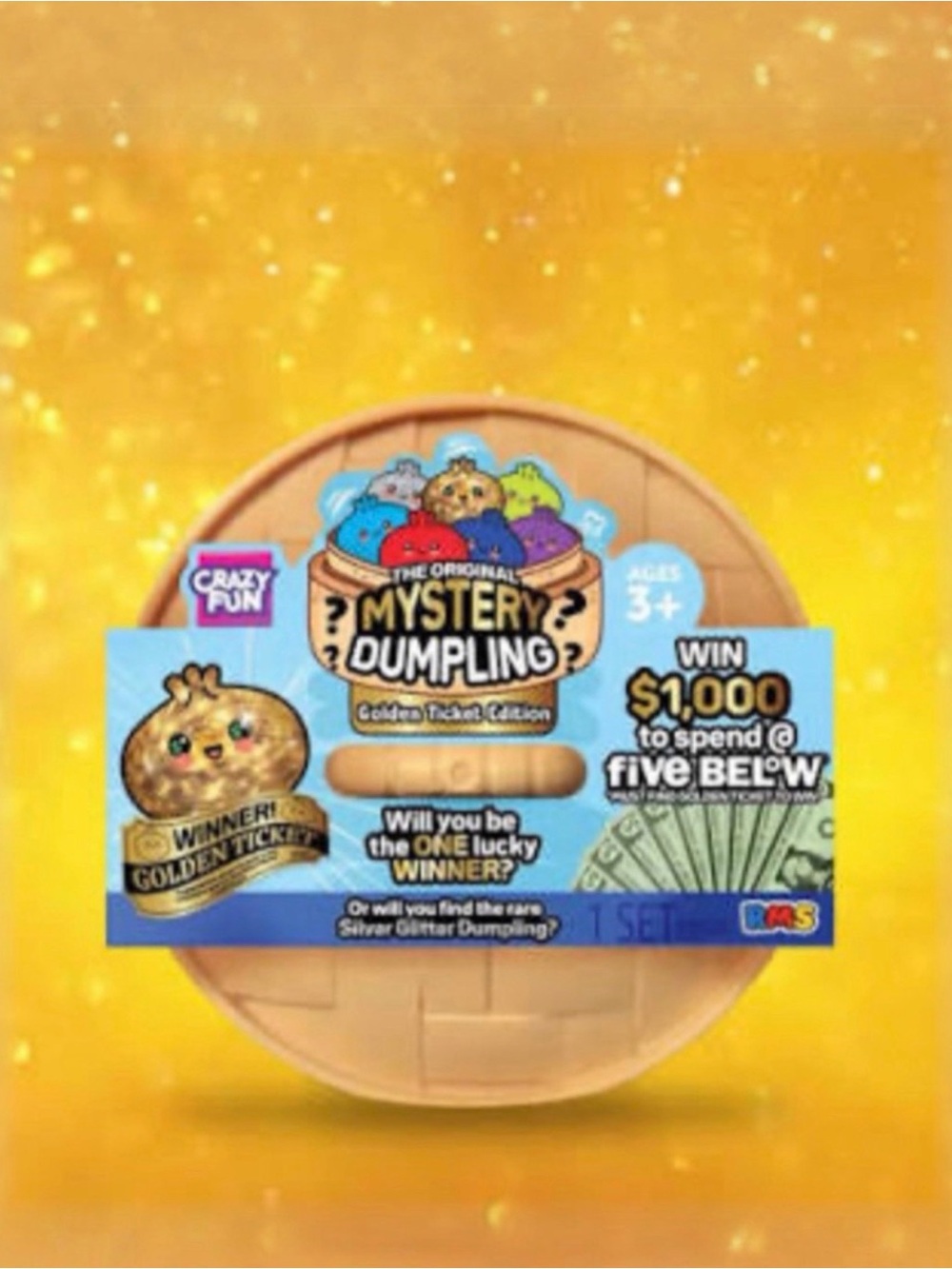 Five Below Mystery Dumpling. Golden Ticket Edition - Goldie Dumpling Squish Toy